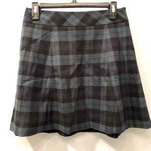 The Limited Green Blue Plaid Mini Skirt XS